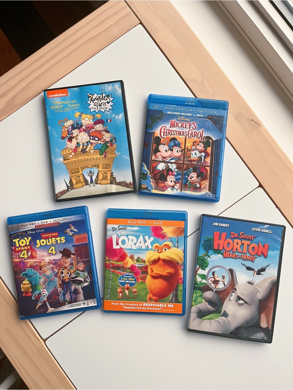 Misc. Kids Movies (BlueRay and DVD) - Toy Story, Rugrats, Mickey, Dr Seuss